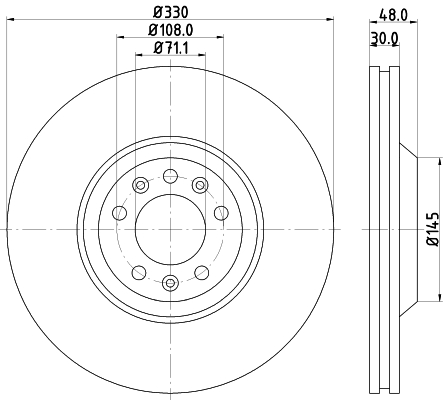 Brake Disc - 8DD 355 128-221 HELLA