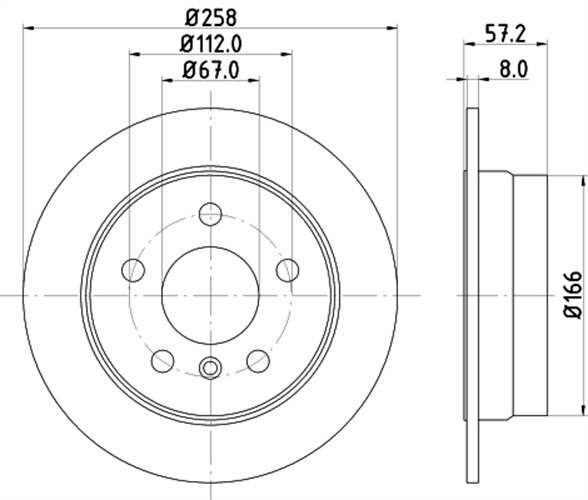 stabdžių diskas - 8DD 355 111-101 HELLA