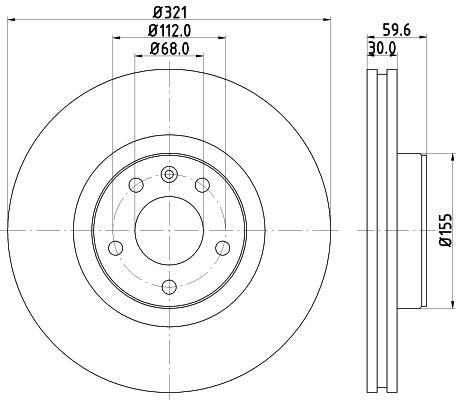 Bremsscheibe - 8DD 355 111-141 HELLA