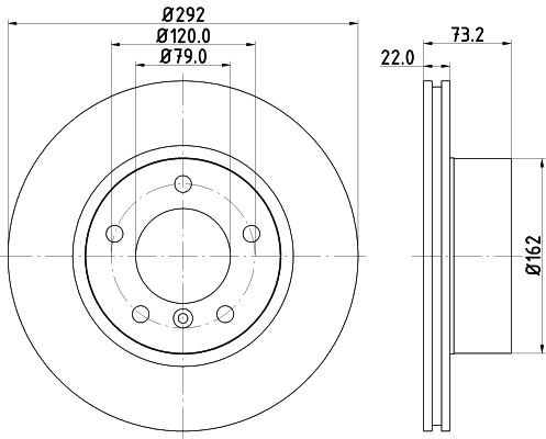 Brake Disc - 8DD 355 128-341 HELLA