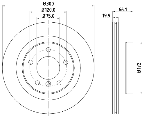 Brake Disc - 8DD 355 128-361 HELLA