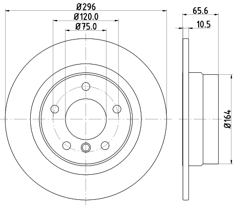 Brake Disc - 8DD 355 111-301 HELLA