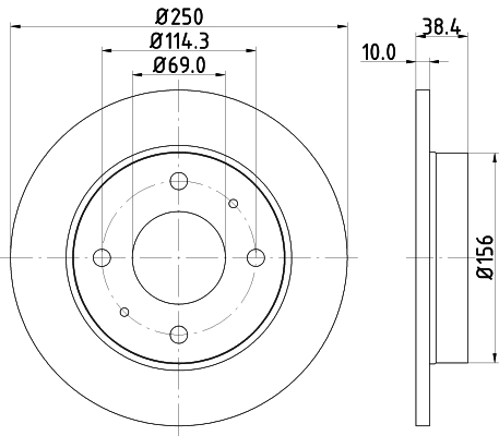 Brake Disc - 8DD 355 111-531 HELLA