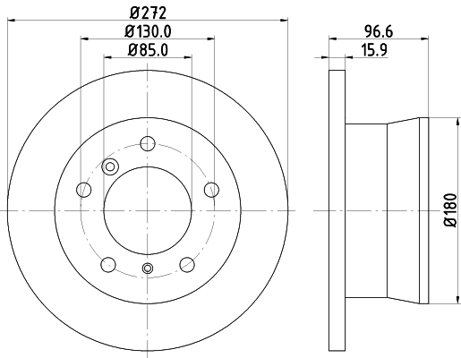Brake Disc - 8DD 355 111-901 HELLA