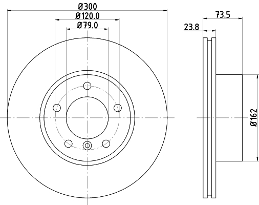 Discofreno - 8DD 355 128-421 HELLA