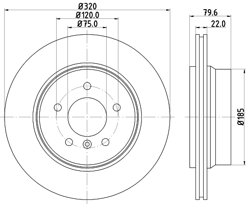 Brake Disc - 8DD 355 128-491 HELLA