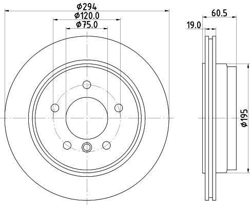 Brake Disc - 8DD 355 112-271 HELLA
