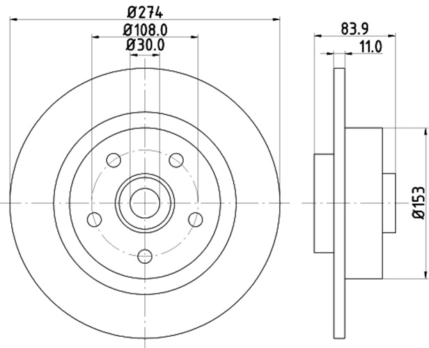 stabdžių diskas - 8DD 355 112-361 HELLA
