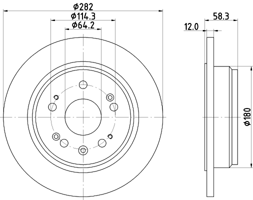 Brake Disc - 8DD 355 112-451 HELLA