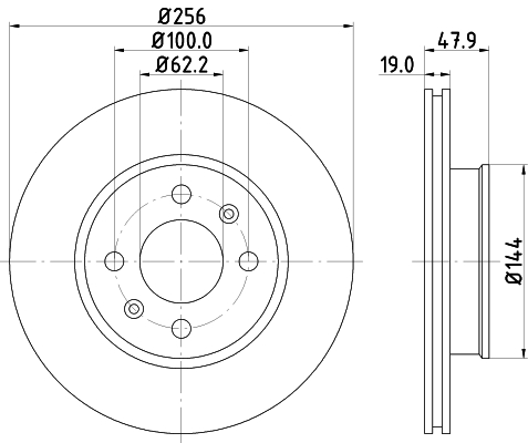 Brake Disc - 8DD 355 112-471 HELLA