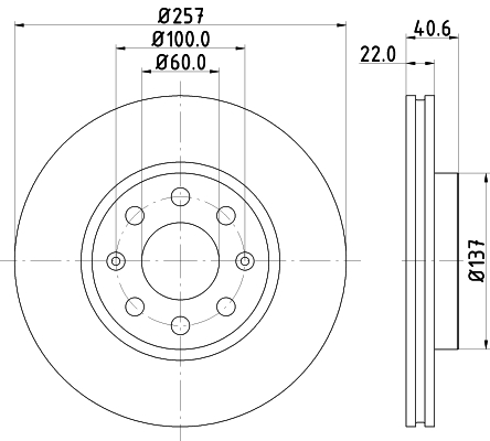 Brake Disc - 8DD 355 112-581 HELLA
