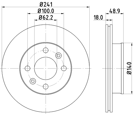 stabdžių diskas - 8DD 355 112-791 HELLA