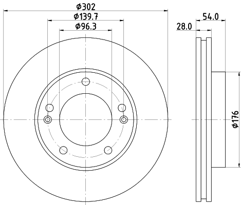 Brake Disc - 8DD 355 118-081 HELLA