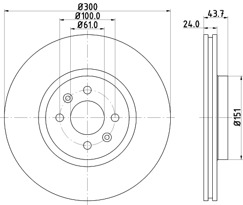 stabdžių diskas - 8DD 355 128-551 HELLA
