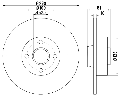 Discofreno - 8DD 355 123-271 HELLA
