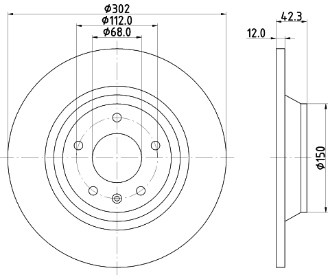 Brake Disc - 8DD 355 129-341 HELLA