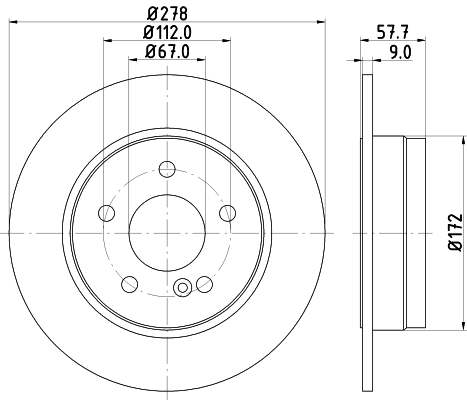 Discofreno - 8DD 355 114-181 HELLA