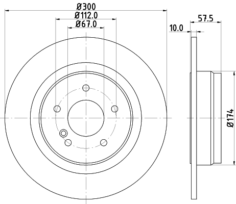 Bremsscheibe - 8DD 355 114-211 HELLA