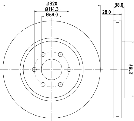 Discofreno - 8DD 355 119-001 HELLA