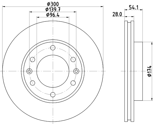 Brake Disc - 8DD 355 114-341 HELLA