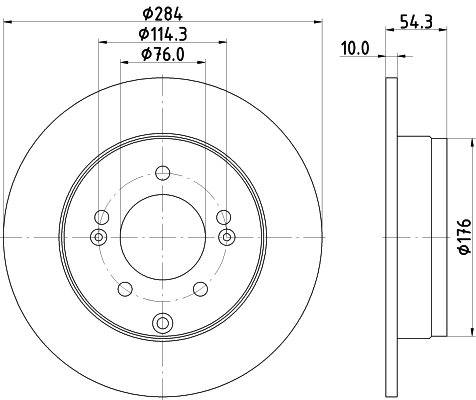 Brake Disc - 8DD 355 128-841 HELLA