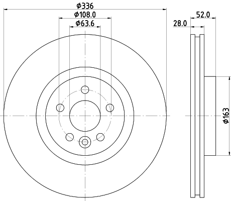 Brake Disc - 8DD 355 119-131 HELLA