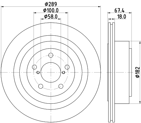 Brake Disc - 8DD 355 115-121 HELLA