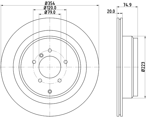 stabdžių diskas - 8DD 355 115-291 HELLA