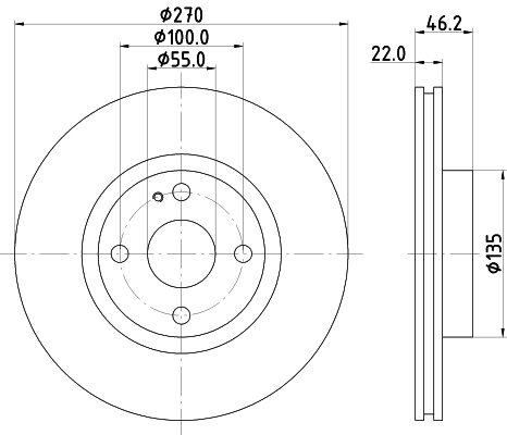 Brake Disc - 8DD 355 115-361 HELLA