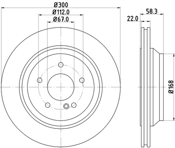 Brake Disc - 8DD 355 115-391 HELLA