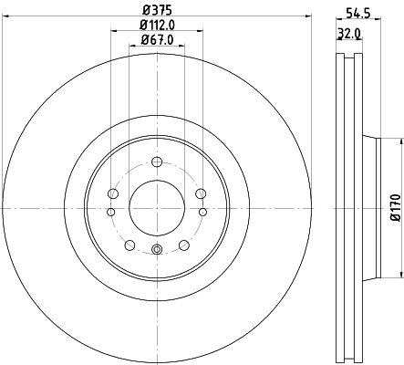 Brake Disc - 8DD 355 128-941 HELLA