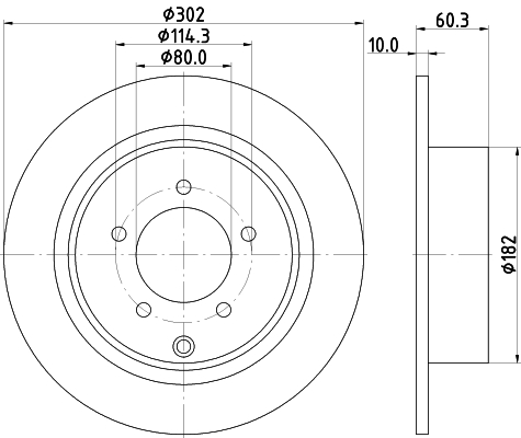 Brake Disc - 8DD 355 115-491 HELLA