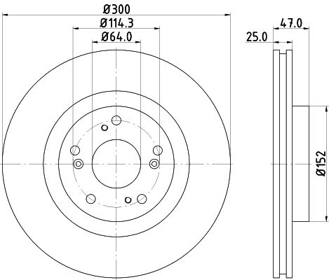 Brake Disc - 8DD 355 115-571 HELLA