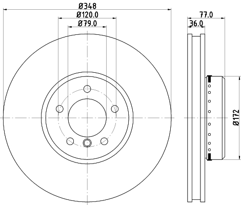 Brake Disc - 8DD 355 120-791 HELLA