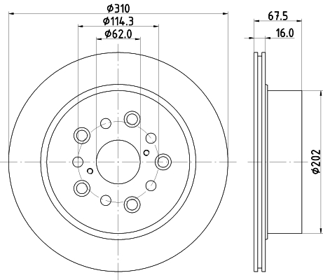 Brake Disc - 8DD 355 122-231 HELLA