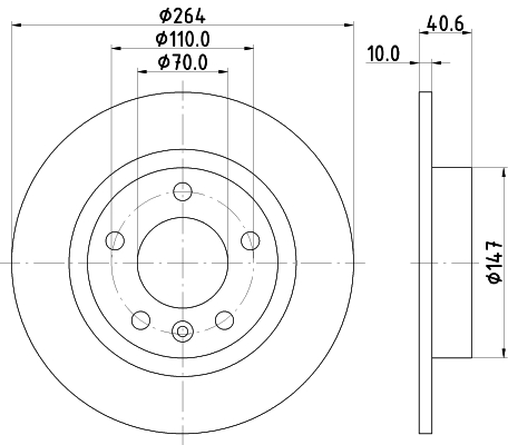 Brake Disc - 8DD 355 118-171 HELLA