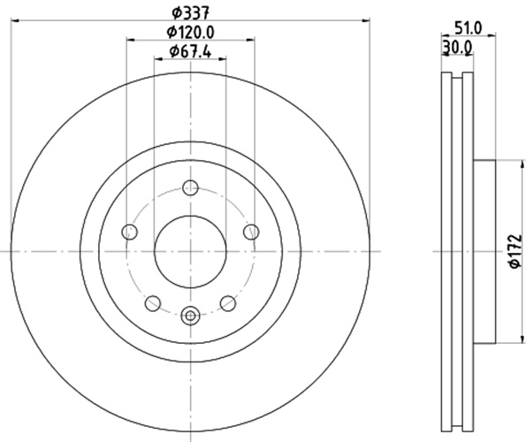 Discofreno - 8DD 355 116-051 HELLA