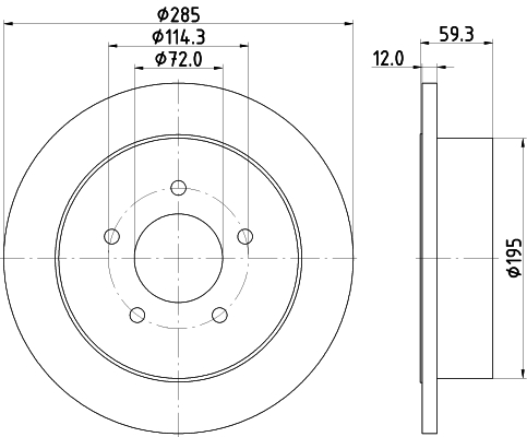 Discofreno - 8DD 355 118-341 HELLA