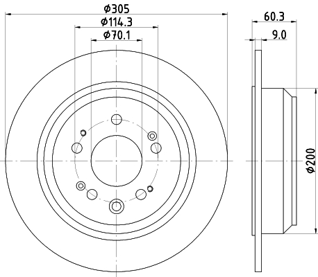 Brake Disc - 8DD 355 116-111 HELLA