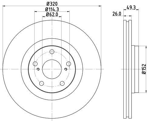 Brake Disc - 8DD 355 116-131 HELLA
