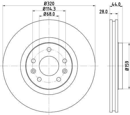 Brake Disc - 8DD 355 129-111 HELLA