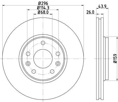 Discofreno - 8DD 355 116-161 HELLA