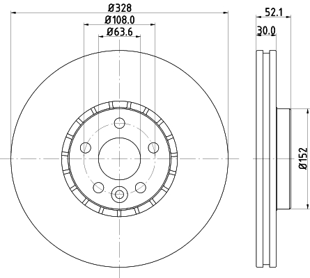 Brake Disc - 8DD 355 116-181 HELLA