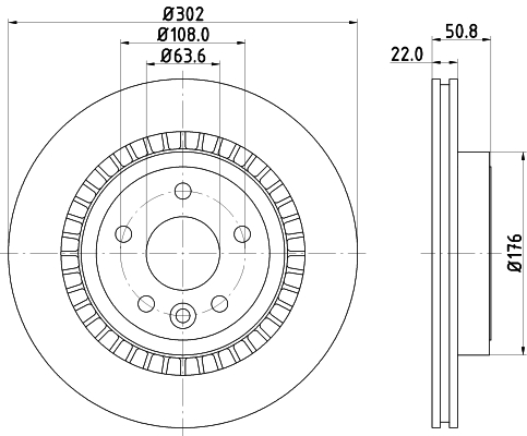 stabdžių diskas - 8DD 355 129-151 HELLA