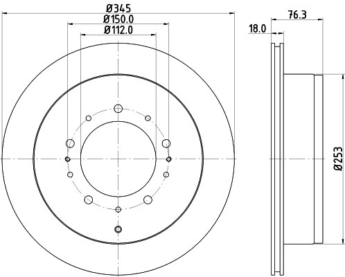Brake Disc - 8DD 355 116-331 HELLA