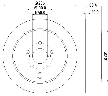 Brake Disc - 8DD 355 116-421 HELLA