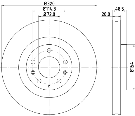 Brake Disc - 8DD 355 118-201 HELLA