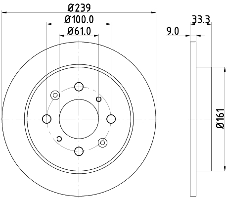 Brake Disc - 8DD 355 117-871 HELLA