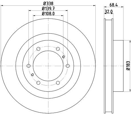 Brake Disc - 8DD 355 129-861 HELLA