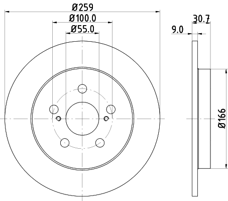 Brake Disc - 8DD 355 116-901 HELLA